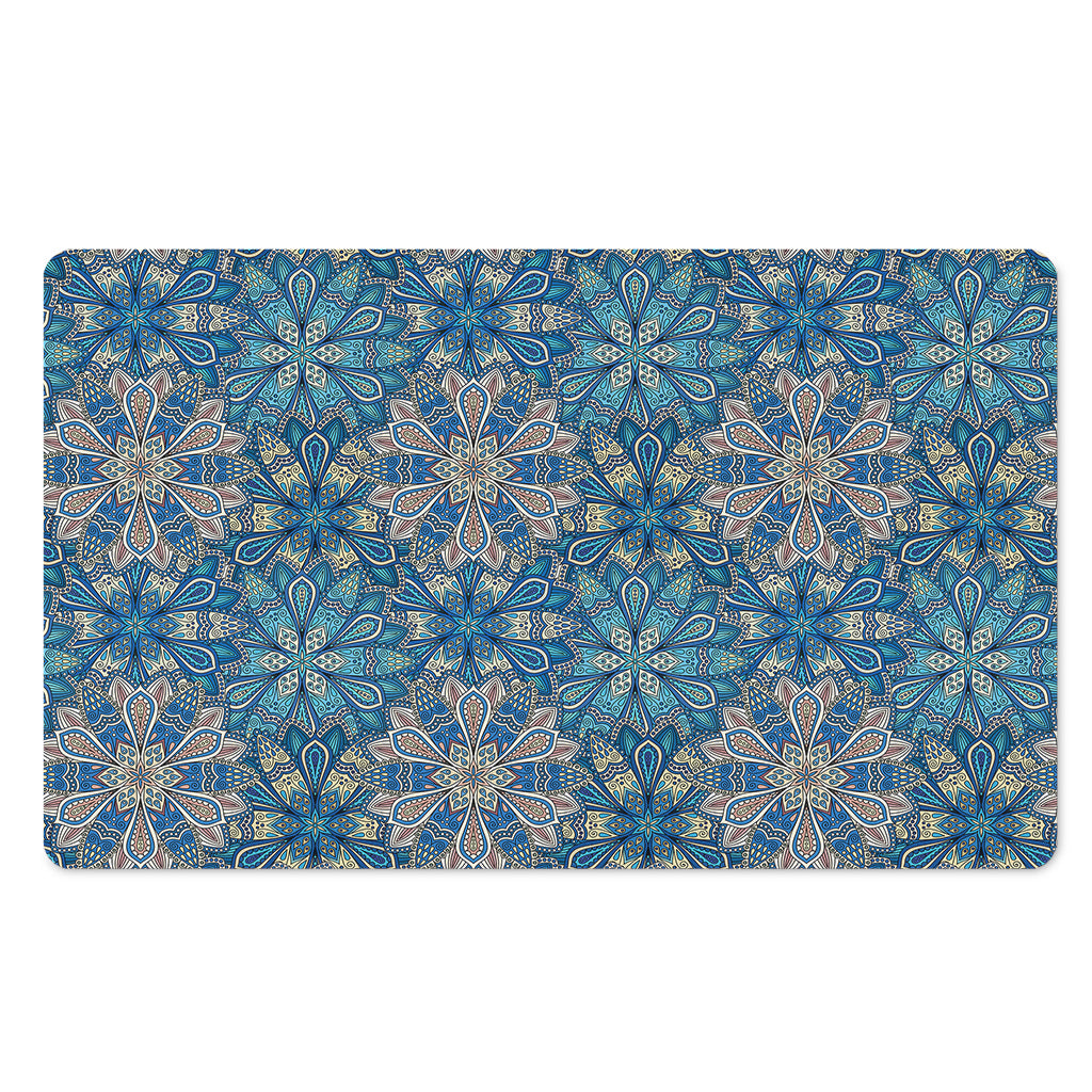Boho Chic Mandala Floral Print Polyester Doormat