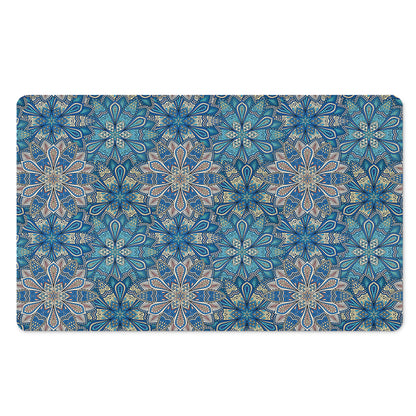 Boho Chic Mandala Floral Print Polyester Doormat