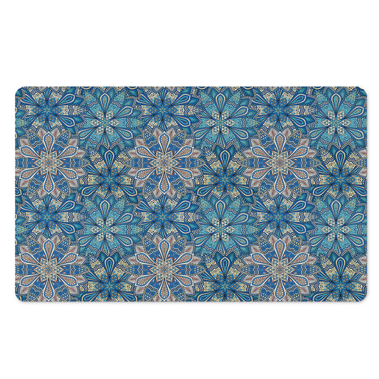 Boho Chic Mandala Floral Print Polyester Doormat