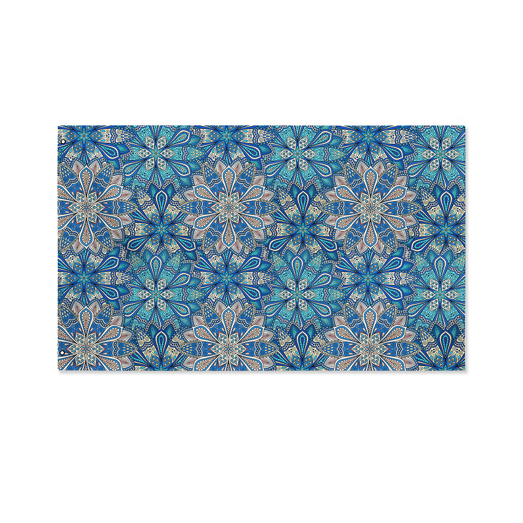Boho Chic Mandala Floral Print Polyester Flag