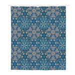 Boho Chic Mandala Floral Print Polyester Shower Curtain