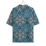 Boho Chic Mandala Floral Print Rayon Hawaiian Shirt