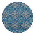 Boho Chic Mandala Floral Print Round Blanket