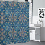 Boho Chic Mandala Floral Print Shower Curtain