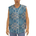 Boho Chic Mandala Floral Print Sleeveless Baseball Jersey