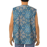 Boho Chic Mandala Floral Print Sleeveless Baseball Jersey