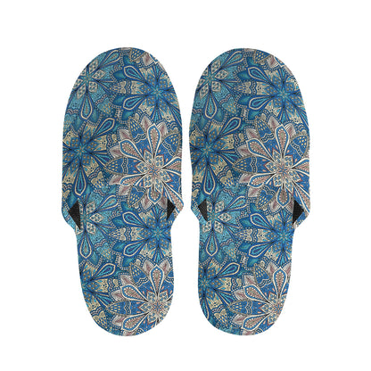 Boho Chic Mandala Floral Print Slippers