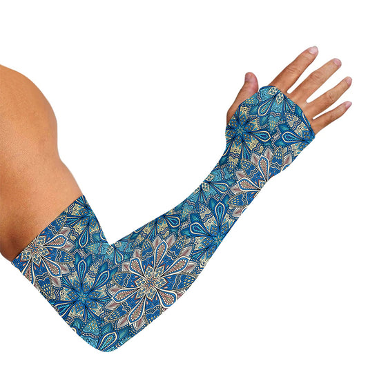 Boho Chic Mandala Floral Print Sun Protection Arm Sleeves