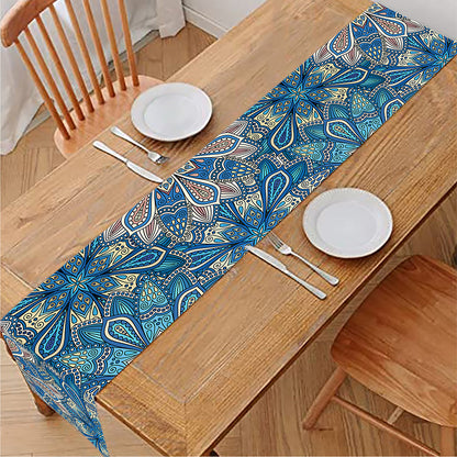 Boho Chic Mandala Floral Print Table Runner