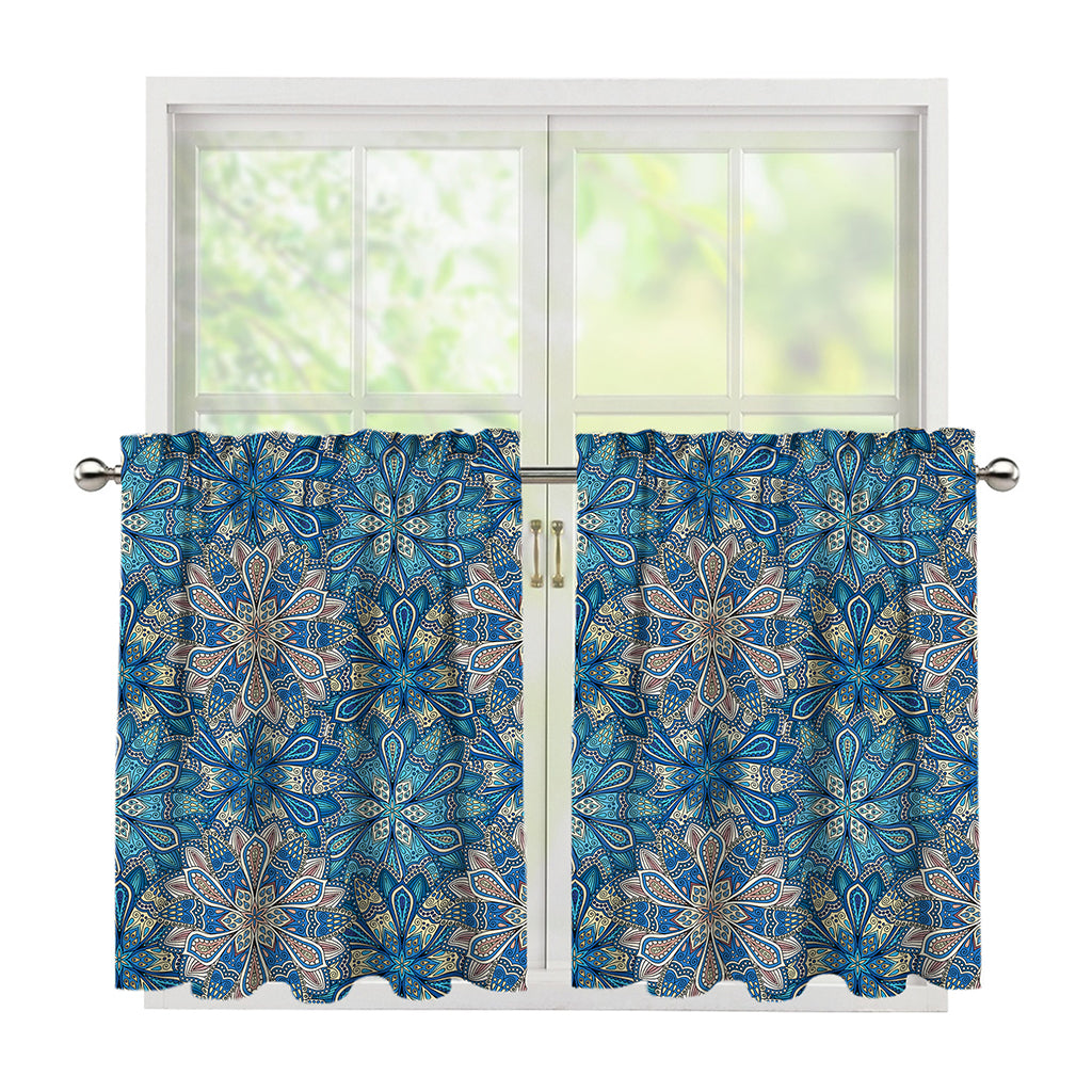 Boho Chic Mandala Floral Print Tier Curtains