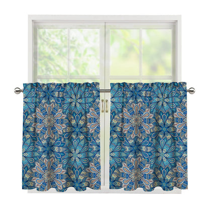 Boho Chic Mandala Floral Print Tier Curtains