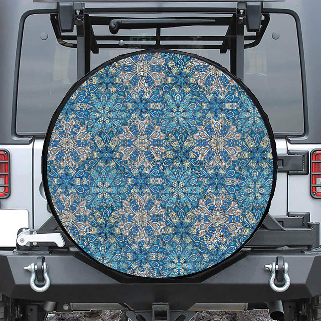 Boho Chic Mandala Floral Print Tire Cover