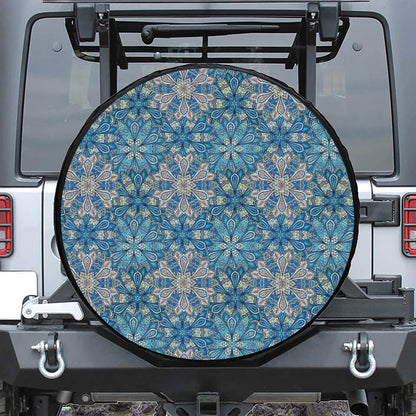 Boho Chic Mandala Floral Print Tire Cover