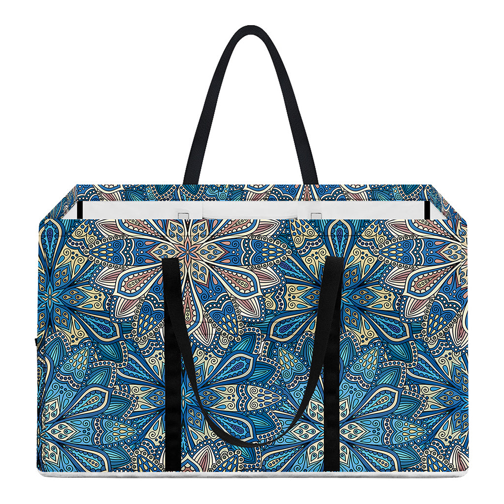 Boho Chic Mandala Floral Print Utility Tote Bag