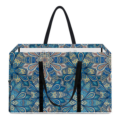 Boho Chic Mandala Floral Print Utility Tote Bag