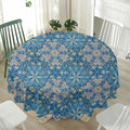 Boho Chic Mandala Floral Print Waterproof Round Tablecloth