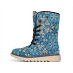 Boho Chic Mandala Floral Print Winter Boots