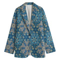 Boho Chic Mandala Floral Print Women's Cotton Blazer