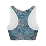 Boho Chic Mandala Floral Print Women's Sports Bra