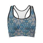 Boho Chic Mandala Floral Print Women's Sports Bra