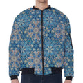 Boho Chic Mandala Floral Print Zip Sleeve Bomber Jacket