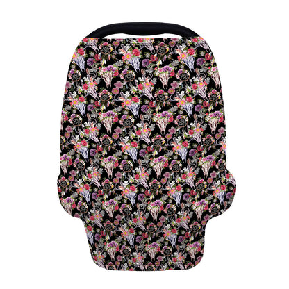 Boho Deer Skull Pattern Print Baby Seat Cover