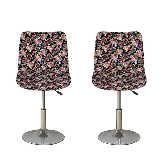 Boho Deer Skull Pattern Print Bar Stool Covers