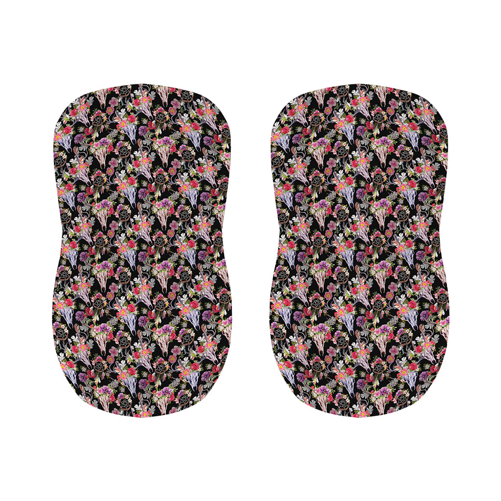Boho Deer Skull Pattern Print Bar Stool Covers