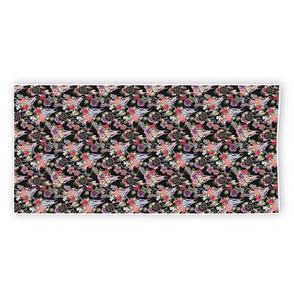 Boho Deer Skull Pattern Print Beach Towel