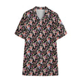 Boho Deer Skull Pattern Print Cotton Hawaiian Shirt