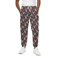 Boho Deer Skull Pattern Print Cotton Sweatpants