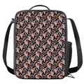Boho Deer Skull Pattern Print Crossbody Lunch Bag