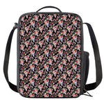 Boho Deer Skull Pattern Print Crossbody Lunch Bag