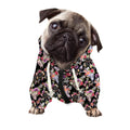 Boho Deer Skull Pattern Print Dog Zip Up Hoodie