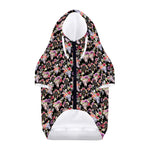 Boho Deer Skull Pattern Print Dog Zip Up Hoodie