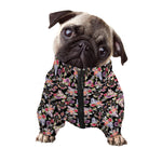 Boho Deer Skull Pattern Print Dog Zip Up Jacket