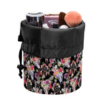 Boho Deer Skull Pattern Print Drawstring Makeup Bag