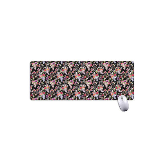 Boho Deer Skull Pattern Print Extended Mouse Pad