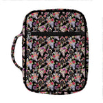 Boho Deer Skull Pattern Print Front Pocket Bible Bag