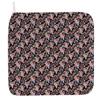 Boho Deer Skull Pattern Print Hand Towel