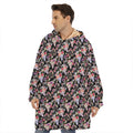 Boho Deer Skull Pattern Print Hoodie Blanket