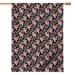 Boho Deer Skull Pattern Print House Flag