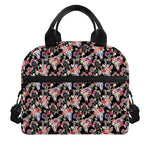 Boho Deer Skull Pattern Print Insulated Lunch Bag