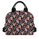 Boho Deer Skull Pattern Print Insulated Lunch Bag