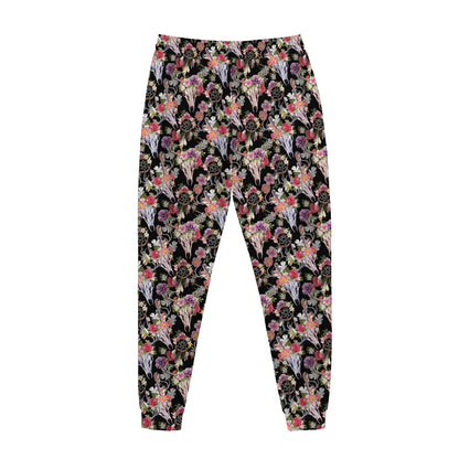 Boho Deer Skull Pattern Print Jogger Pants
