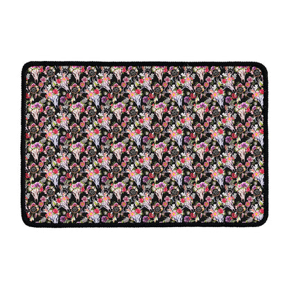 Boho Deer Skull Pattern Print Kitchen Mat