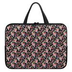 Boho Deer Skull Pattern Print Laptop Sleeve With Handle