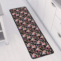 Boho Deer Skull Pattern Print Long Kitchen Mat