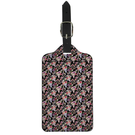 Boho Deer Skull Pattern Print Luggage Tag