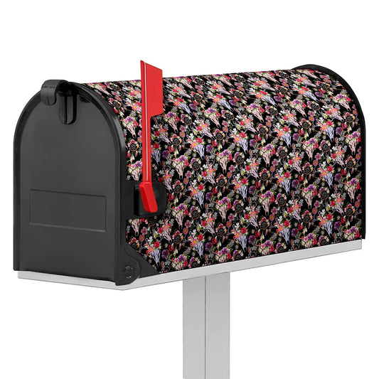 Boho Deer Skull Pattern Print Mailbox Cover